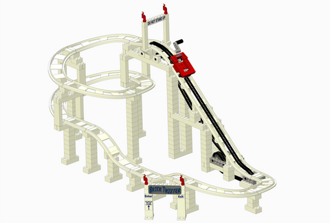 LEGO BrickCoaster Roller Coaster Brick Dipper Twister